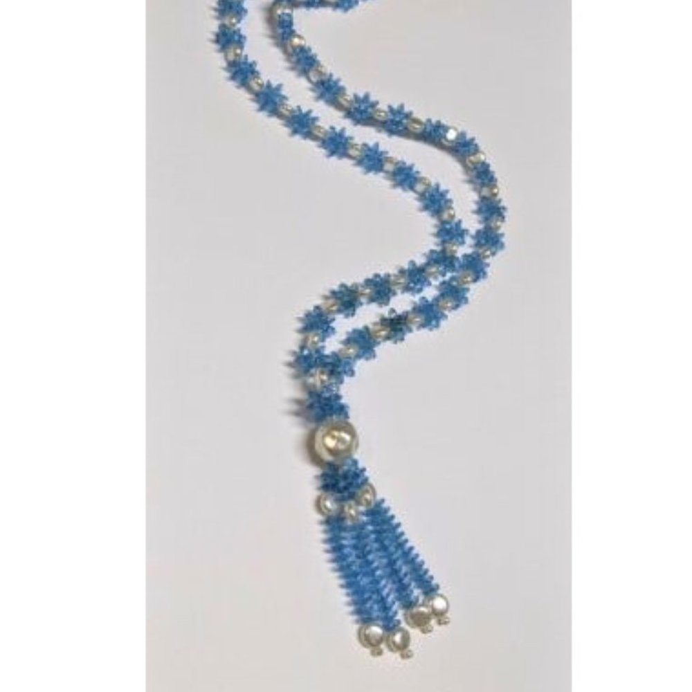 Vintage Mid Century Hand Made Snowflake Necklace